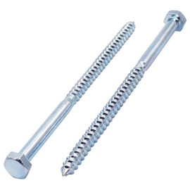SKIR'CO Pack of 15 DIN 571 Galvanised Steel Hex Head Wood Screws M8 x 140 mm Screws Hex Head Key Screws