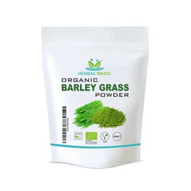 Herbal Magic's Organic Barley Grass Powder-Irrestibily Delicious.Sparkle Your Smoothies,Milkshakes,Recipes.Nutritious wholefood with sizable Healthy Attributes. You Will Get 200g (Pack of 1)
