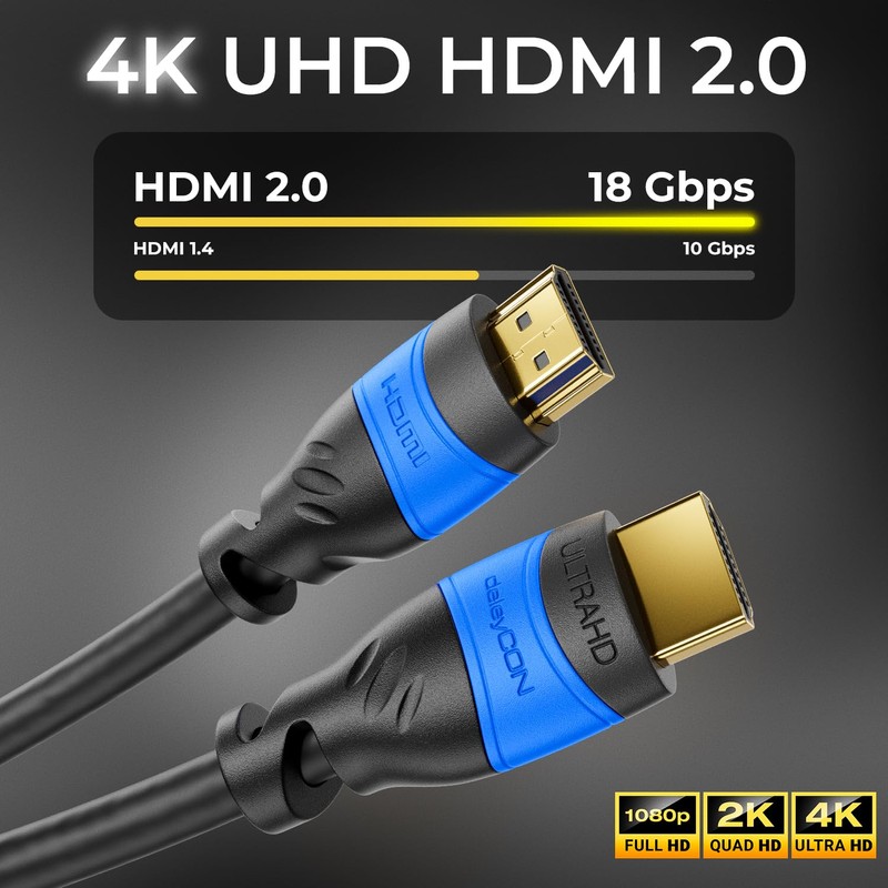 deleyCON HDMI Cable - HDMI 2.0