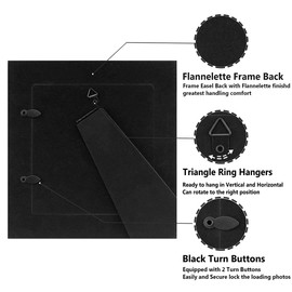 LaVie Home 5x5 Picture Frames (3 Pack, Distressed White Wood Grain) Rustic Photo Frame Set with High Definition Glass for Wall Mount & Table Top Display