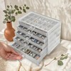 HOUKANWE Acrylic Earring Holder Organizer with 5 Drawers Clear Earring
