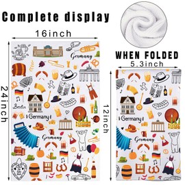 JNIAP Germany Kitchen Towel German Dish Towel Germany Themed Gifts Germany Housewarming Gift German Kitchen Decor (Germany KT)