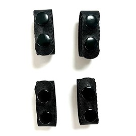 EVS SAFETY 4X Double Press Stud Safety Belt Holder (4X), black