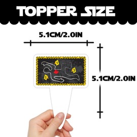24pcs Mystery Crime Clue Evidence Dessert Cupcake Topper Pick for Detective Suspect Theme Decor Supplies Woman Man Happy Birthday Party Decoration