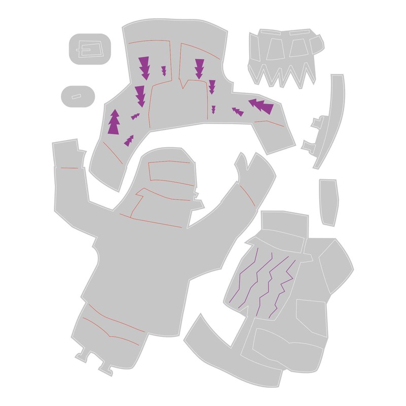 Sizzix Thinlits Die Set 8PK 664744 Papercut Christmas #1 Colorize