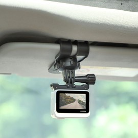 MAXOLA Car Clip for Insta360 GO 3 Car Sun Visor Holder 360 Degree Rotating Camera Insta360/GoPro Car Clip