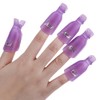 Useful 10Pcs Plastic Acrylic Nail Art Soak Off Clip UV
