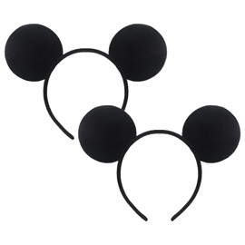 Tutu Dreams Mouse Ears Headband for Women and Girls, Theme Party Birthday Cosplay Accessories (Black)