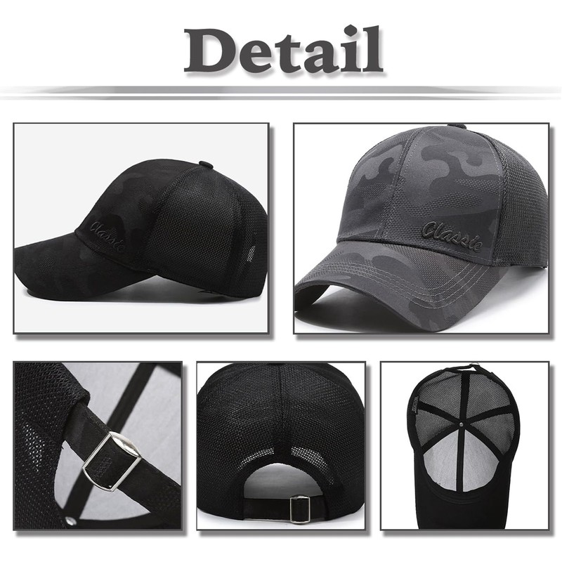 White Fang CZA183 Camouflage Mesh Hat, Cap, Casual, Outdoor, Leisure,