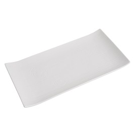 Dealbybox Ceramic Sushi Plates, 14 inch Long Serving Trays, Set of 12, White
