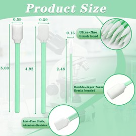 200pcs Foam Cleaning Swab Sticks,Dust-Free Cleaning Sponge Tip Swabs