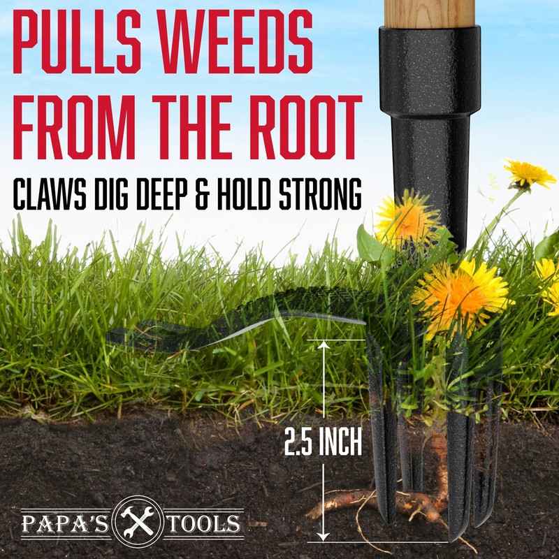 Papa's Tools Weeder - Stand Up Weed Puller Tool Made