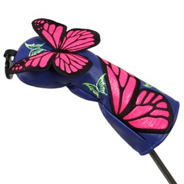 mytag Butterfly Patch Golf Club Covers, Golf Head Covers for Woods and Driver 3D Craft Blue Headcover (Hybrid Cover)