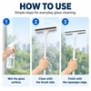 2-in-1 Window Squeegee for Glass Cleaning – Retractable Pole with