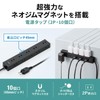 Sanwa Supply TAP-2210-1BK Power Strip, 10 Outlets, 2-Prong (1m), Plenty