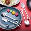 SITEDAN Dessert Spoon, Ice Spoon, Stainless Steel, Scoop Shape, Set