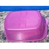 Tupperware Crystalwave Container 7cup / 1.7L Rectangular MicroFlash Mulberry New
