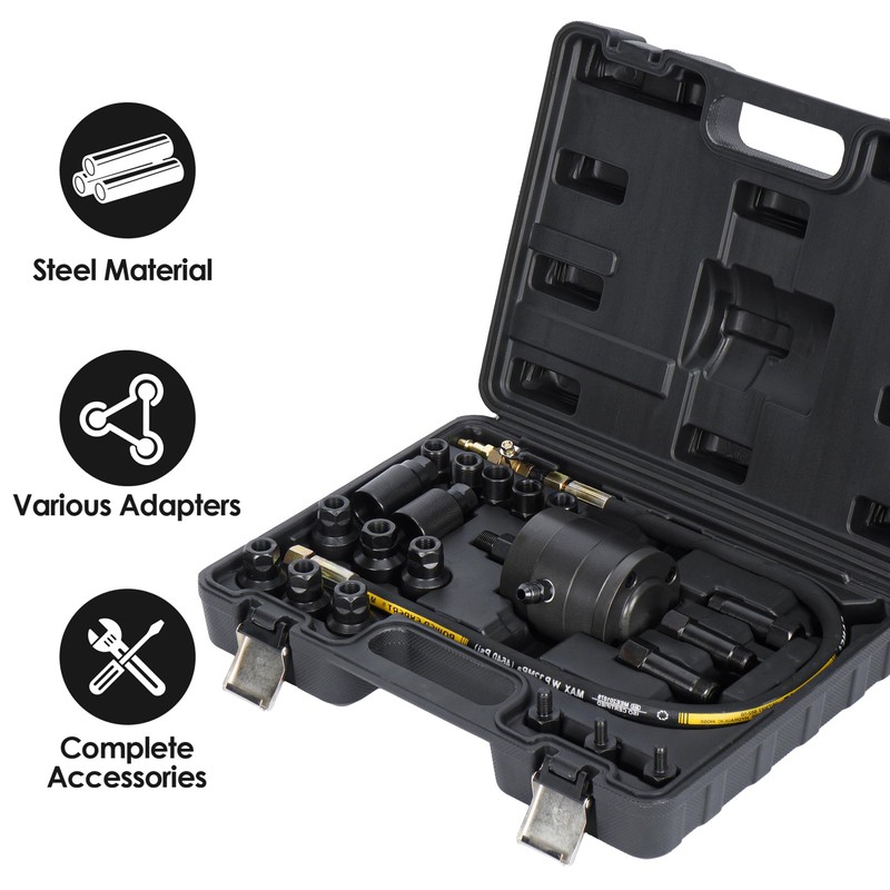 lesolar Pneumatic Injector Puller Kit with Toolbox Pneumatic Hammer Interface