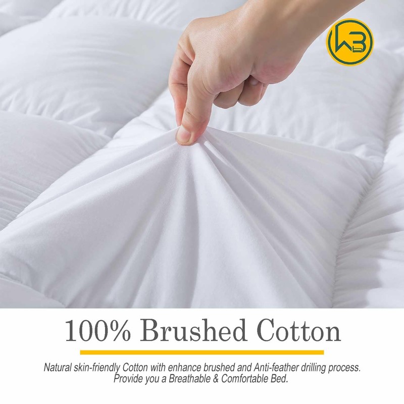 WhatsBedding 5 Inch Feather Bed Mattress Topper, Memory Foam Mattress