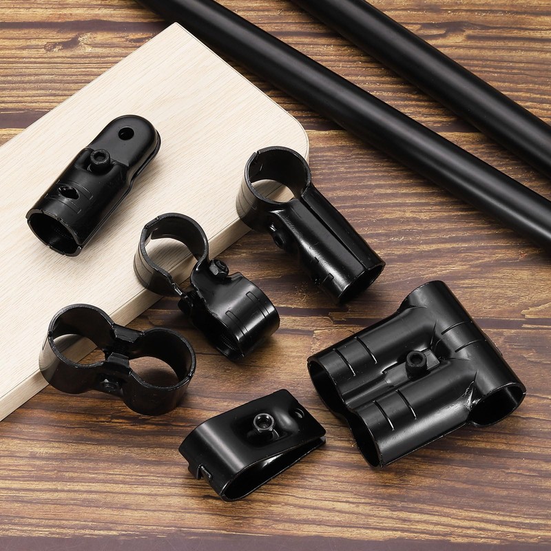 sourcing map 2 Pcs Double Port Parallel Pipe Clamps, 1-1/8"