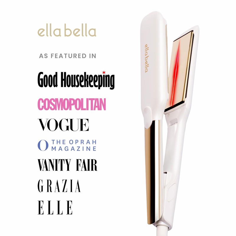 ELLA BELLA® Titanium Flat Iron Hair Straightener (with Infrared) •