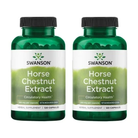 Swanson Horse Chestnut 22% Aescin (Standardized) 250 Milligrams 120 Capsules (2 Pack)