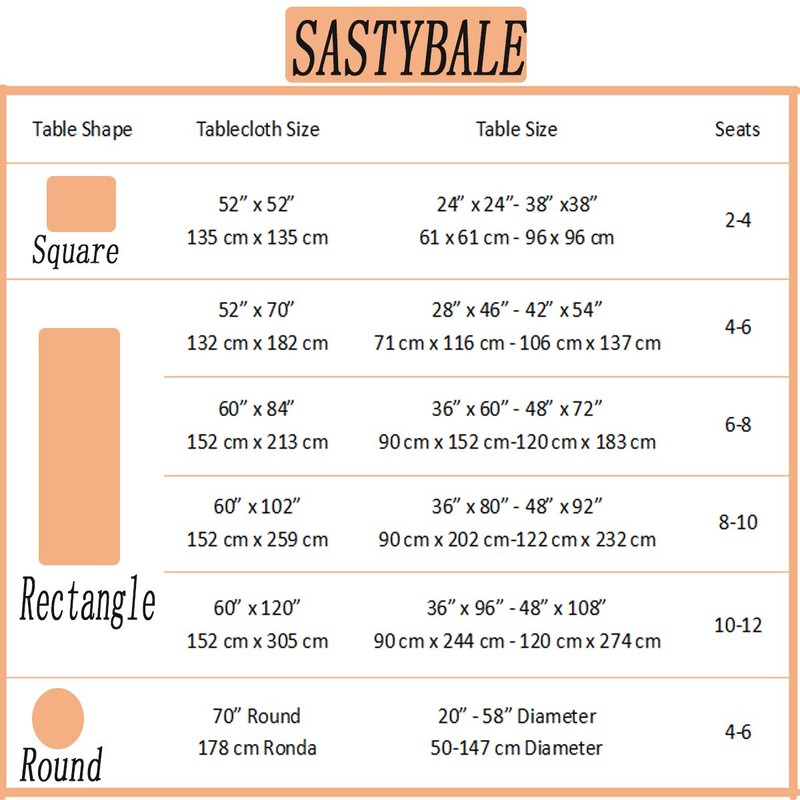 SASTYBALE Jacquard Tablecloth Flower Pattern Polyester Table Cloth Spill Proof