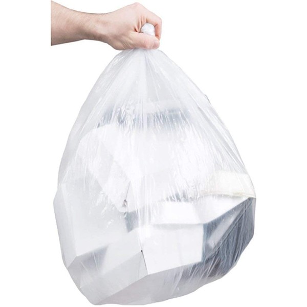 Middle Kitchen Trash Bags,30 Liter 200-Counts /4rolls 21.6'' x 23.6'' Clear White Strong Trash Bags for Home Office Grabage Can 7.5gallon 8 gallon Trash Can Liners