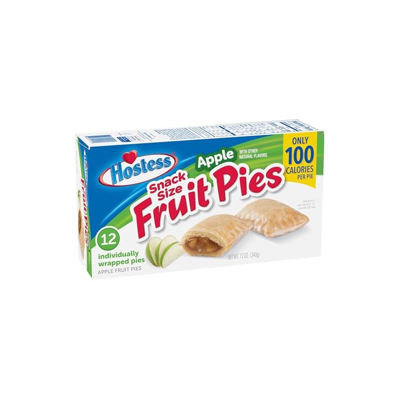 HOSTESS Snack Size Apples Fruit Pies, 12 Count per Box,