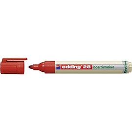 Edding 28 EcoLine Whiteboard Marker, Refillable 1.5 – 3 mm, red