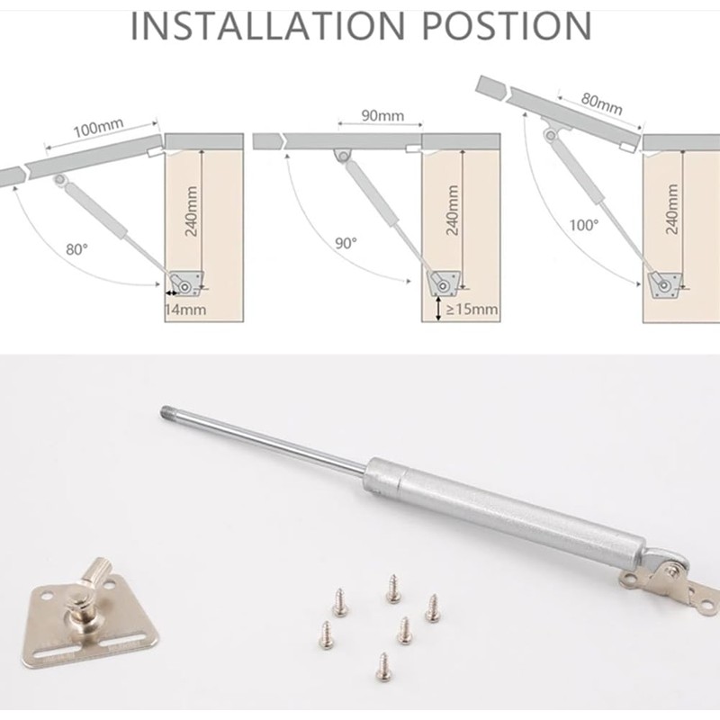 2 Pieces Gas Spring Support Hinges Spring Hinges Soft Close