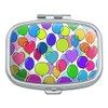 Colorful Balloons Pattern Rectangle Pill Case Trinket Gift Box