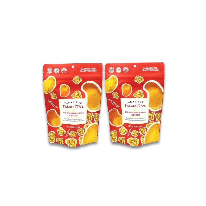 Tamalitoz by Sugarox Popcorn Palomitaz Lip Smacking Mango 2 pack
