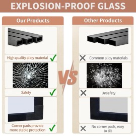 Mirror 47×14 inch Rectangle Black Framed Door MirrorOver The Door Full Length Mirror