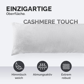 Malika Nicky-Teddy Cashmere Touch Coral Fleece Cushion Cover Pillow Case Side Sleeper Nursing Pillow 40 x 145 cm