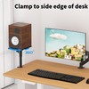 suptek Clamp-on Speaker Stand Desk Mount Set, Height Adjustment, Swivel,
