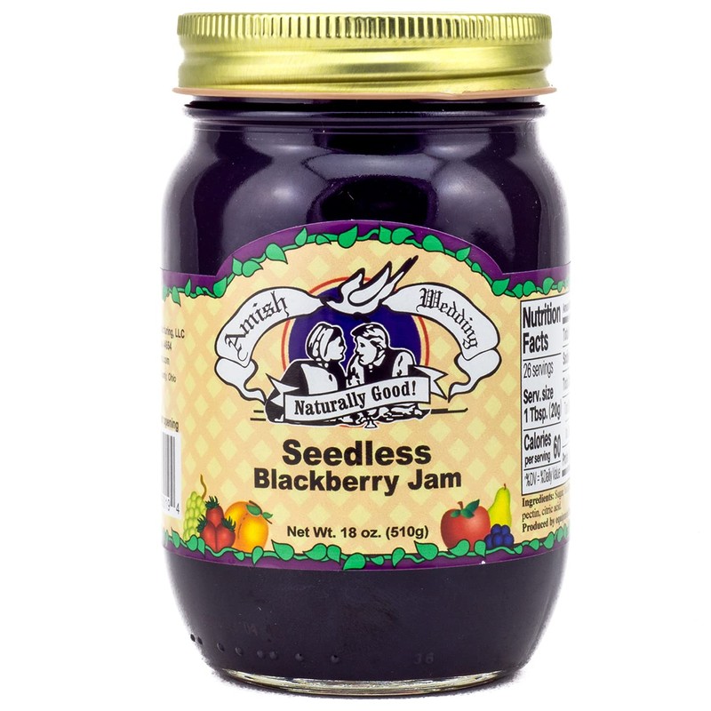 Amish Wedding Blackberry Seedless Jam 18oz