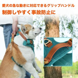 Paipeper Dog Harness, Small Dog Harness, Medium Size Dog Harness, Large Dog Harness, Dog Harness, Dog Wear, Anti-Pull, Night Reflection, Training Use, Adjustable, Easy to Wear, Stylish, Walking (Brown