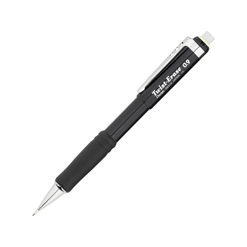 Pentel - Twist-Erase III Mechanical Pencil, 0.9 mm, Black Barrel
