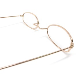 Skeleteen Old Man Costume Glasses - Gold Oval Granny Dress Up Eyeglasses - 1 Pair