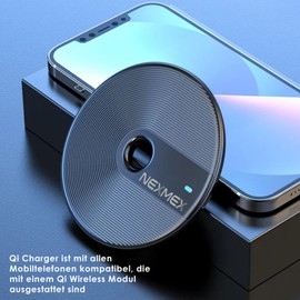 NEXMEX QI Inductive Charging Station Compatible with Nothing Phone 2/1 Induction Charger 15 W Wireless Charger Wireless Universal Fast Charger Charging Mat