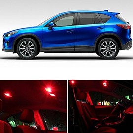 LEDpartsNow Interior LED Lights Replacement for 2013-2019 Mazda CX-5 CX5 Accessories Package Kit (9 Bulbs), RED