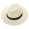 Fancet Packable Straw Fedora Panama Sun Summer Beach Hat Cuban
