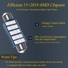 GKmow Pack-2 578 LED Extremely Bright Bulbs, 1.59" 6500K 2835