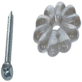 AP Products 012-RTCR100 Clear Rosettes with Screw - Pack of 100