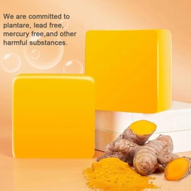 Turmeric Soap Bar – Handmade Natural Face & Body Cleanser – Gentle Cleansing with Botanical Ingredients – Brightening Formula – Suitable for All Skin Types (1)