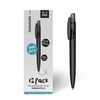 Datasafe Retractable Clicky Ballpoint Writing Pens, Black Casing, Medium Point