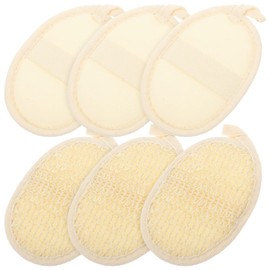 FRCOLOR 6pcs Natural Exfoliating Loofah Pads Soft Bath Scrubbers for Makeup Removal Body Care for Newborns Toddlers and Safe Comfortable for Skin Smoothing