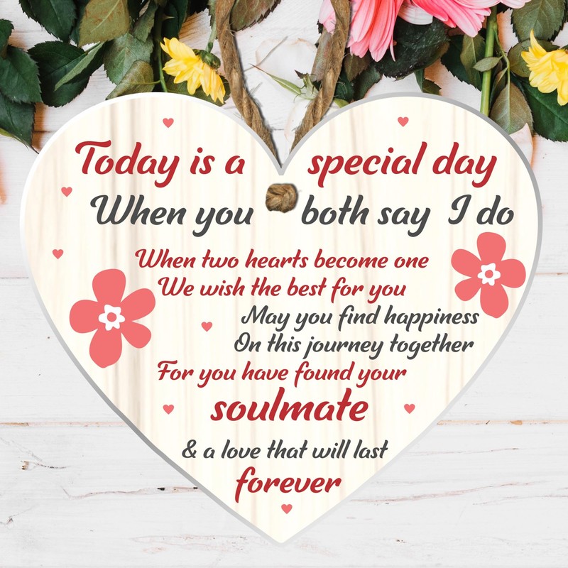 Mr and Mrs Wedding Gift Acrylic Heart Plaque - Bride