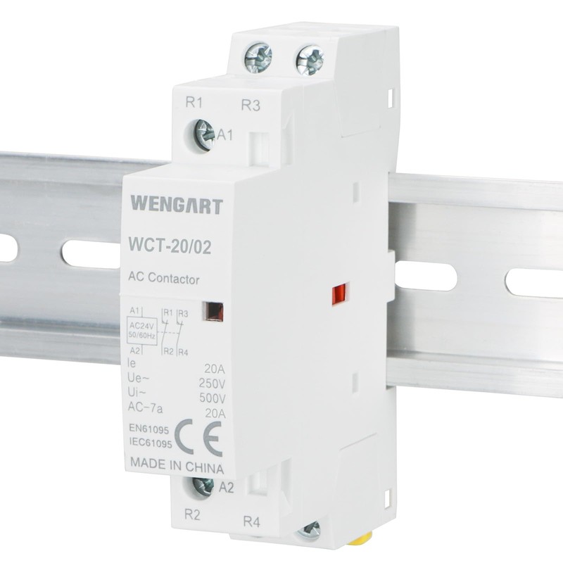 Wengart Home AC Contactor WCT-20, 2NC AC24V 20A, Precision Control